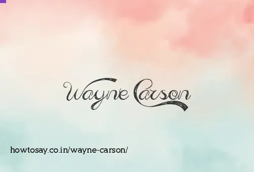 Wayne Carson