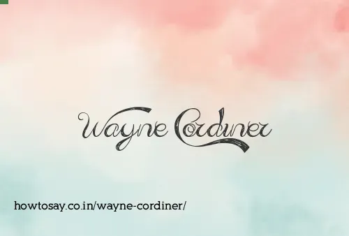 Wayne Cordiner