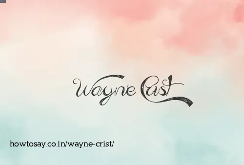 Wayne Crist