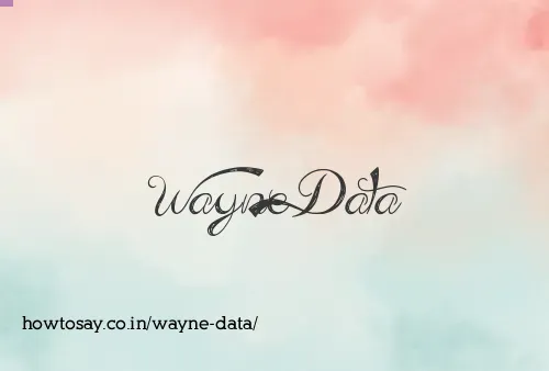 Wayne Data