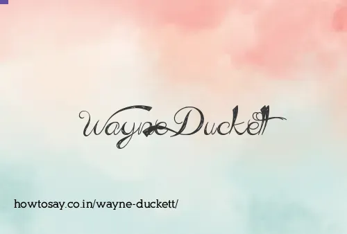 Wayne Duckett