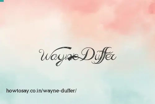 Wayne Duffer