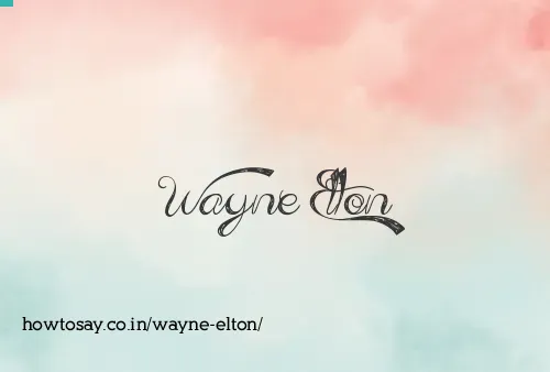 Wayne Elton
