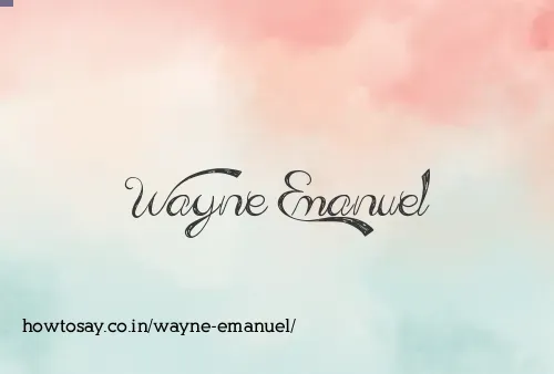 Wayne Emanuel
