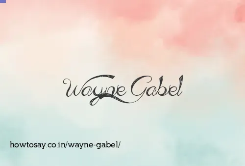 Wayne Gabel