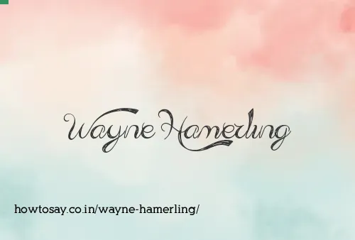 Wayne Hamerling