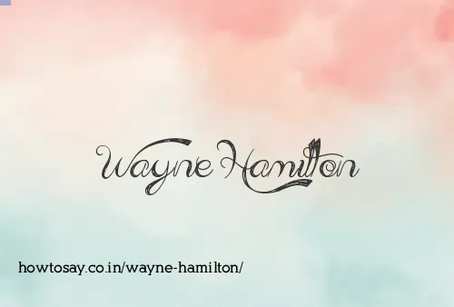 Wayne Hamilton
