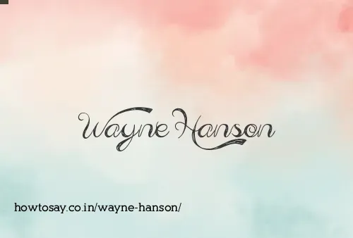Wayne Hanson