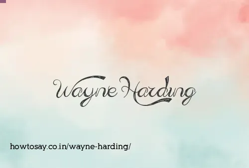 Wayne Harding