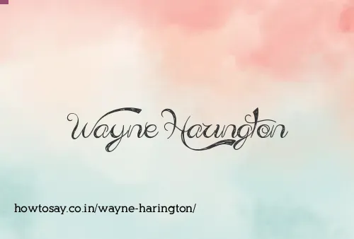 Wayne Harington