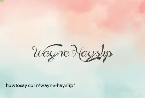Wayne Hayslip