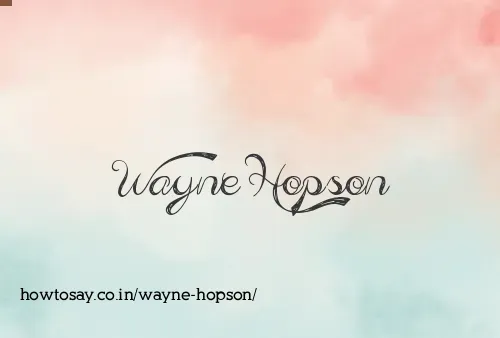 Wayne Hopson