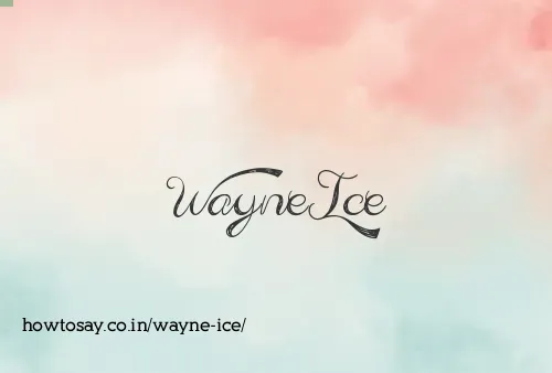 Wayne Ice
