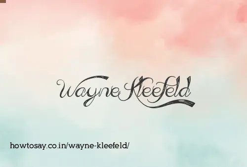 Wayne Kleefeld
