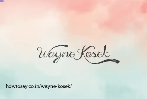 Wayne Kosek