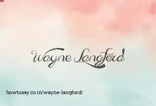 Wayne Langford