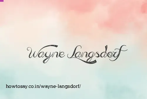 Wayne Langsdorf