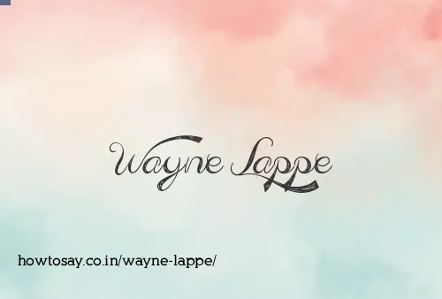 Wayne Lappe