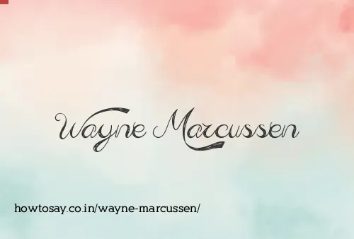 Wayne Marcussen