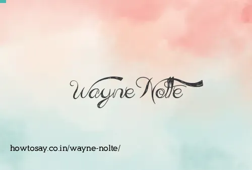 Wayne Nolte