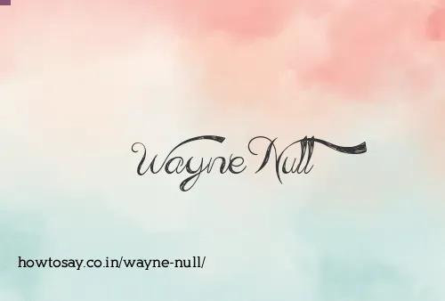Wayne Null
