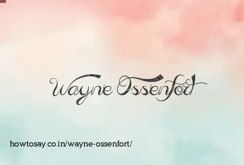Wayne Ossenfort