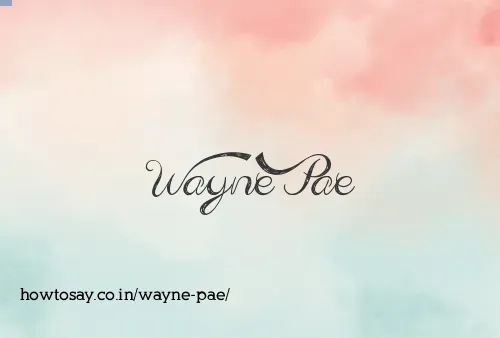 Wayne Pae