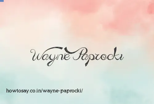 Wayne Paprocki