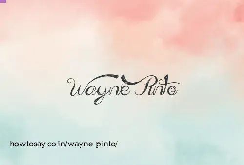 Wayne Pinto