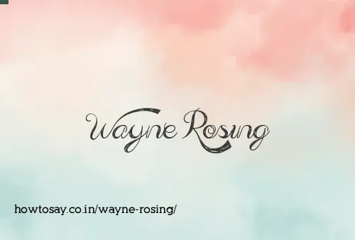Wayne Rosing