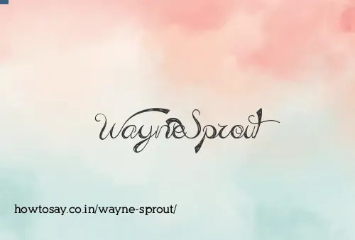 Wayne Sprout
