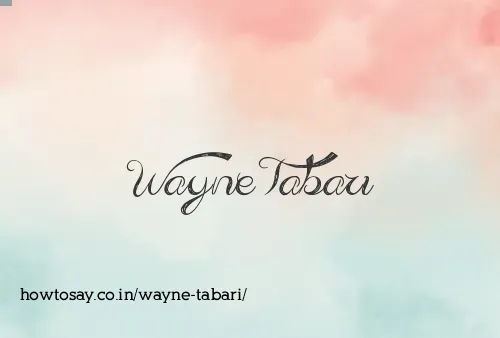 Wayne Tabari