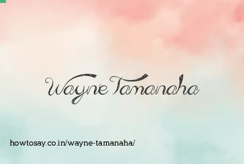Wayne Tamanaha