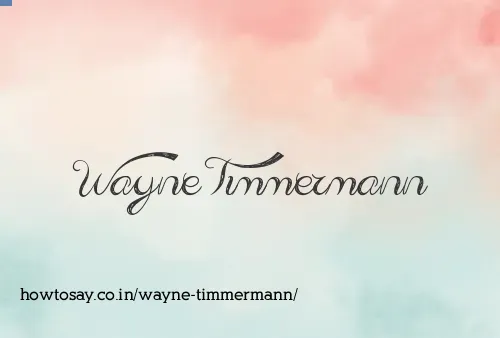 Wayne Timmermann