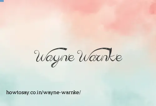 Wayne Warnke