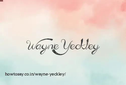 Wayne Yeckley