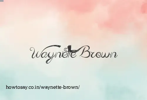 Waynette Brown