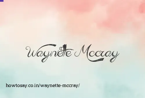 Waynette Mccray