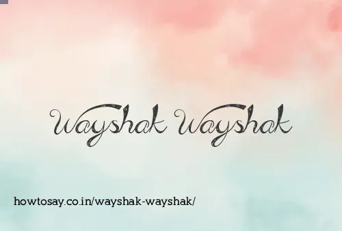 Wayshak Wayshak