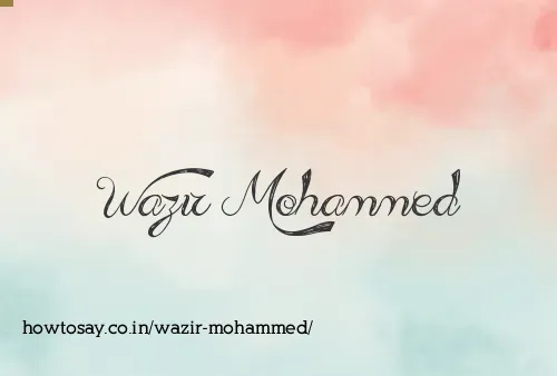 Wazir Mohammed