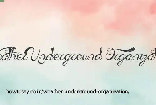 Weather Underground Organization