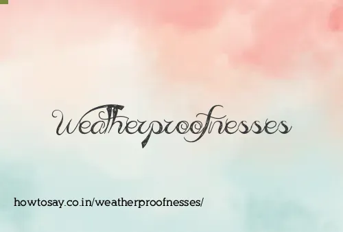 Weatherproofnesses