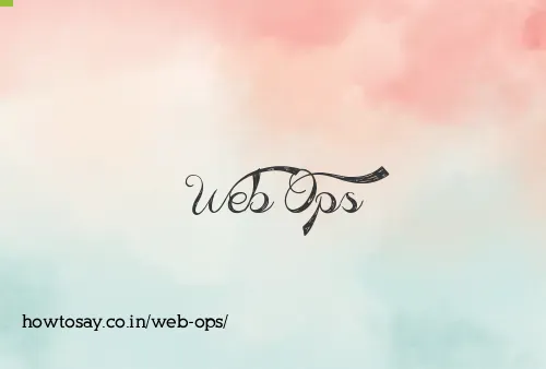 Web Ops