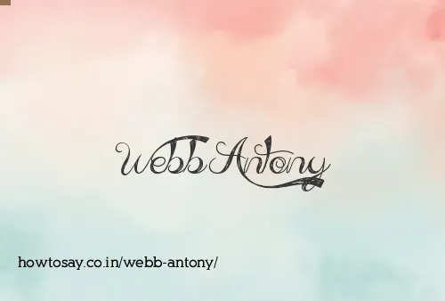Webb Antony