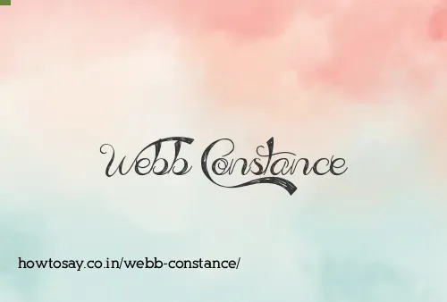 Webb Constance