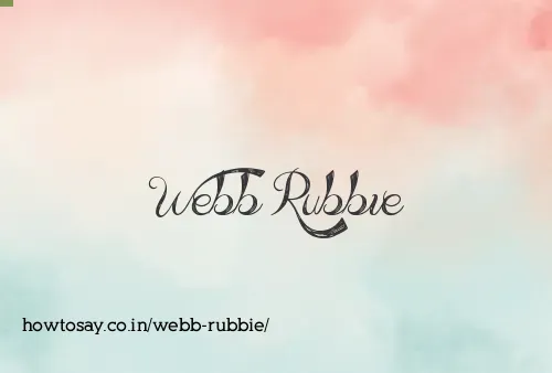 Webb Rubbie