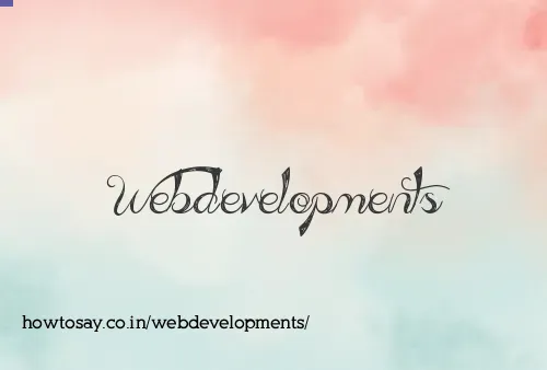 Webdevelopments