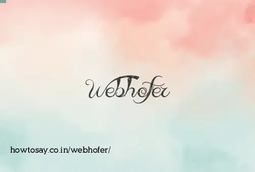 Webhofer