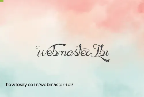 Webmaster Ibi