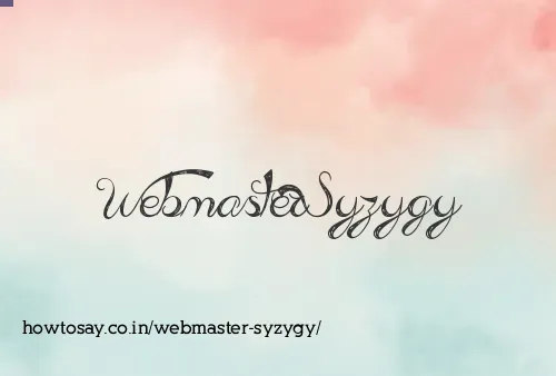 Webmaster Syzygy